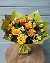 Букет цветов из:  Альстромерии и Розы в Фёдоровской