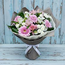 Букет цветов из:  Герберы, Альстромерии и Хризантемы в Фёдоровской