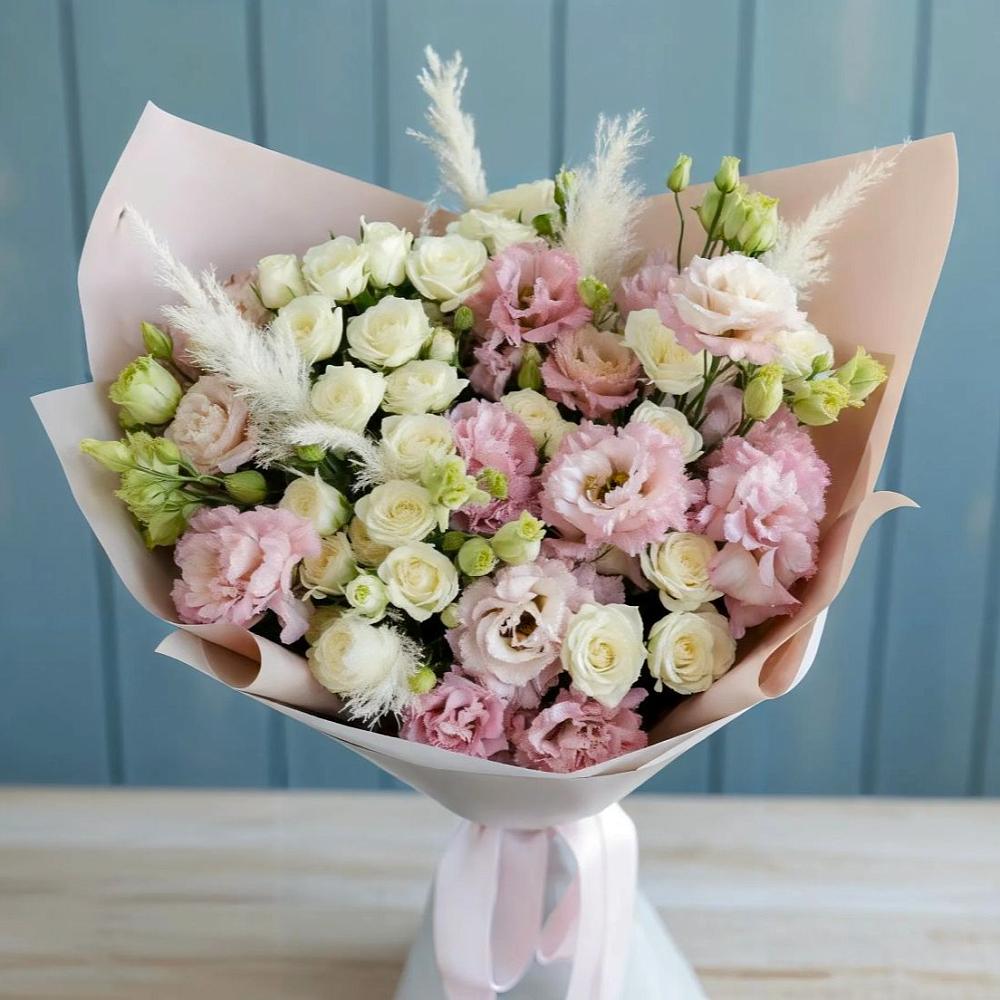 Букет цветов из: Альстромерии и Розы в Фёдоровской