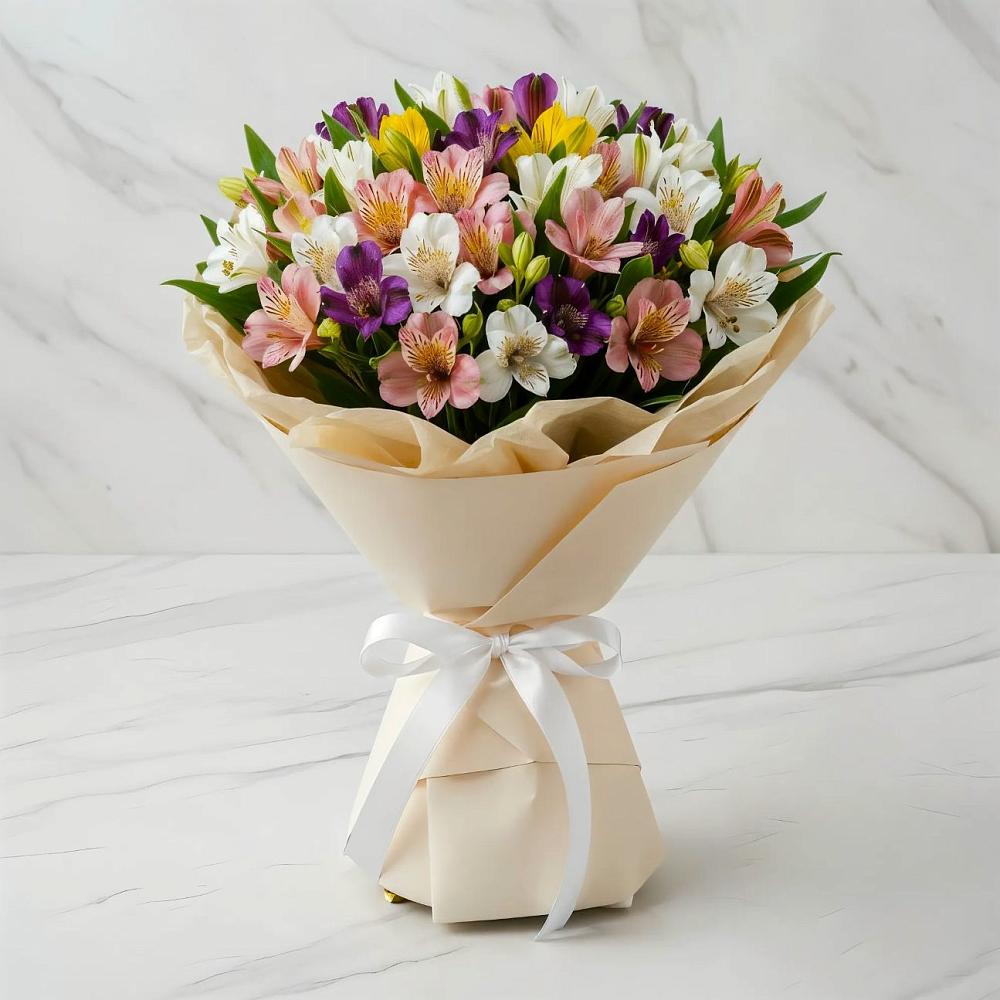 Букет цветов из: Альстромерии в Фёдоровской