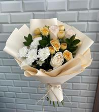 Букет цветов из:  Розы и Хризантемы в Фёдоровской