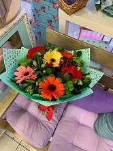 Букет цветов из:  Герберы, Хризантемы и Альстромерии #REPLACE_PRED# Фёдоровской