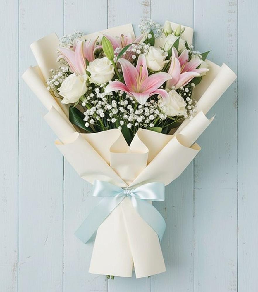 Букет цветов из: Лилии в Фёдоровской