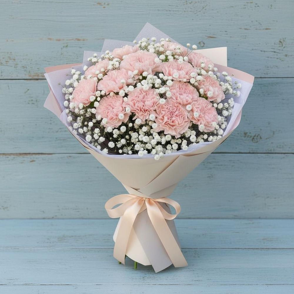 Букет цветов из: Гвоздики в Фёдоровской