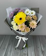 Букет цветов из:  Розы, Герберы и Хризантемы в Фёдоровской