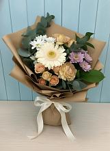 Букет цветов из:  Герберы и Хризантемы в Фёдоровской