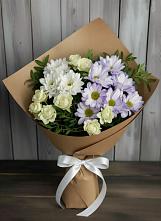 Букет цветов из:  Хризантемы и Розы в Фёдоровской