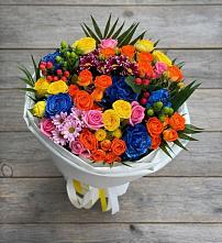 Букет цветов из:  Розы и Хризантемы в Фёдоровской