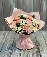 Букет цветов из:  Гвоздики, Розы и Хризантемы в Фёдоровской