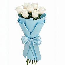 Букет 7 белых роз Проуд в Фёдоровской