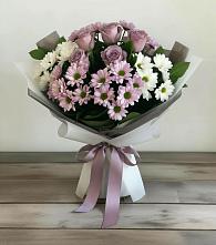 Букет цветов из:  Хризантемы и Розы #REPLACE_PRED# Фёдоровской