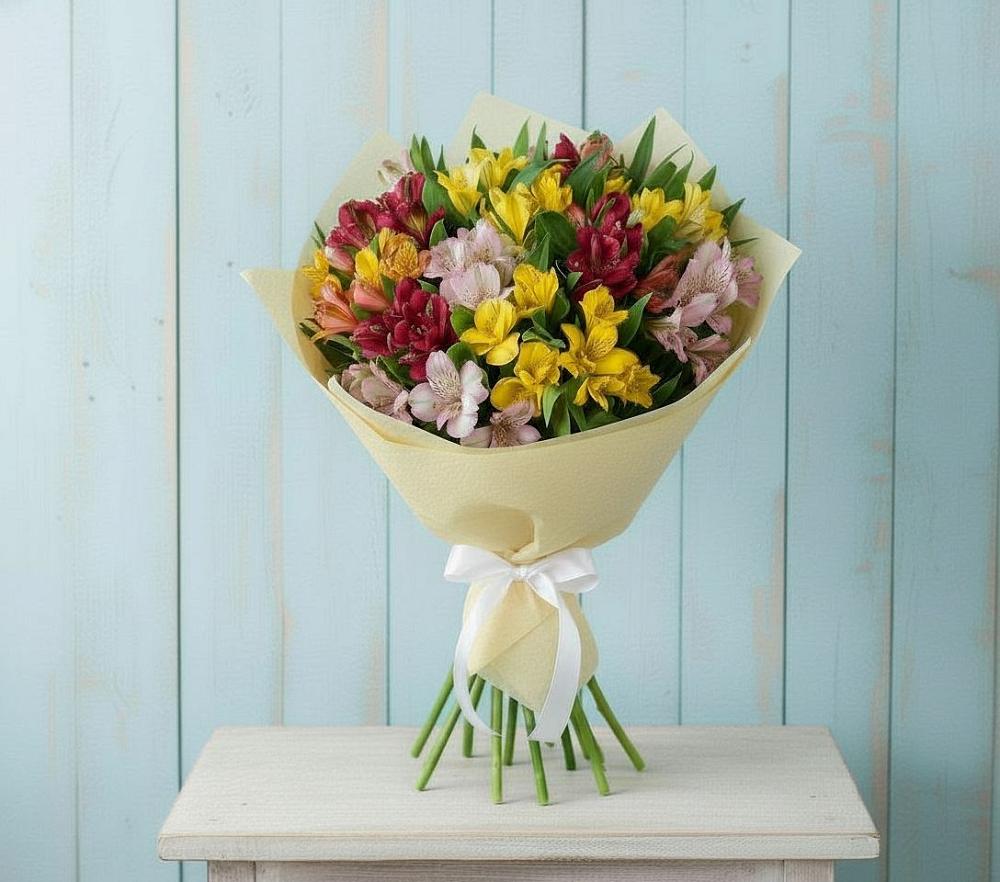 Букет цветов из: Альстромерии в Фёдоровской