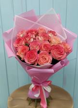 Букет 15 Розовых роз Равель в Фёдоровской