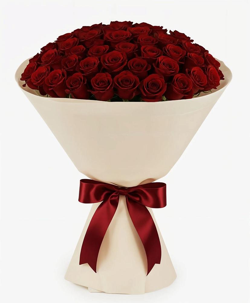 Букет 101 Бордовая роза Блэк Бакарра в Фёдоровской