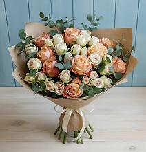 Букет цветов из:  Альстромерии и Розы в Фёдоровской