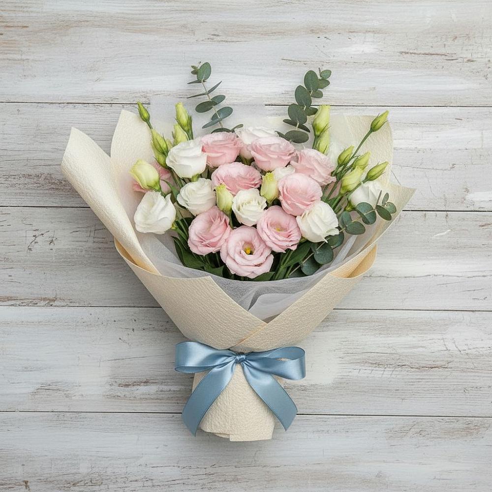 Букет цветов из: Лизиантусы в Фёдоровской